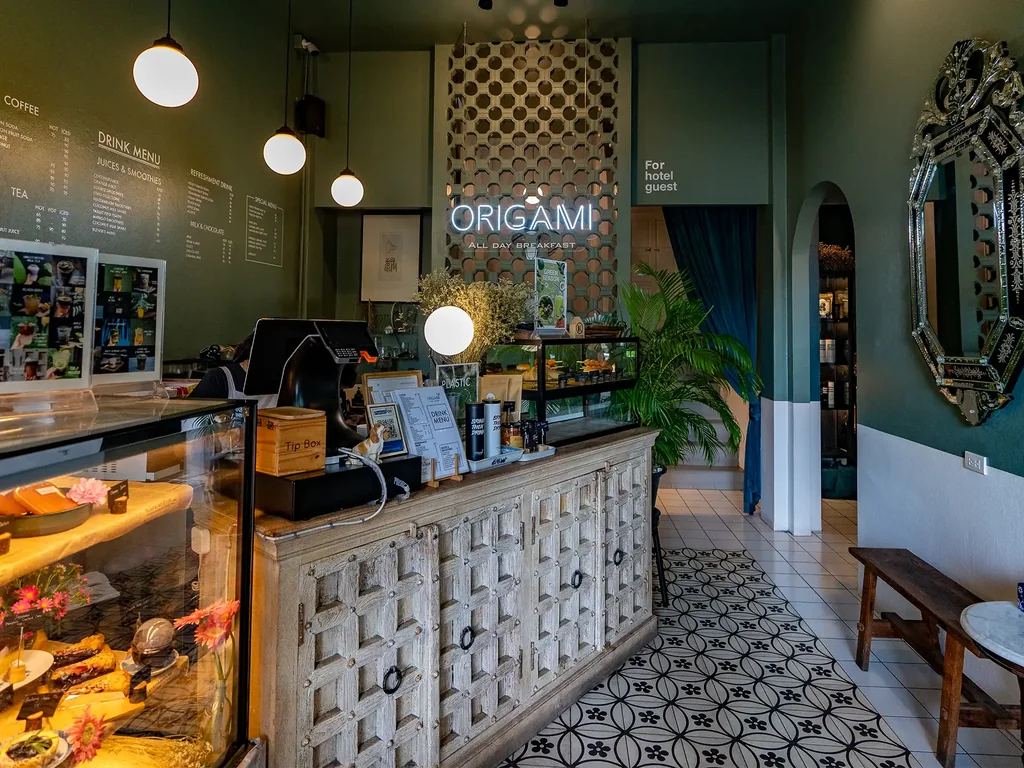 Food and drink counter inside Monkey Market at Blu Monkey Boutique Phuket Town