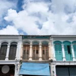 Historic shophouse facades in Phuket Old Town